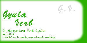 gyula verb business card